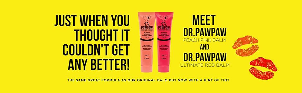 بلسم دكتور بوباو (Dr. Pawpaw) باللون الوردي الساخن للشفاه والبشرة - ملون، مكونات طبيعية - 10 مل - 1