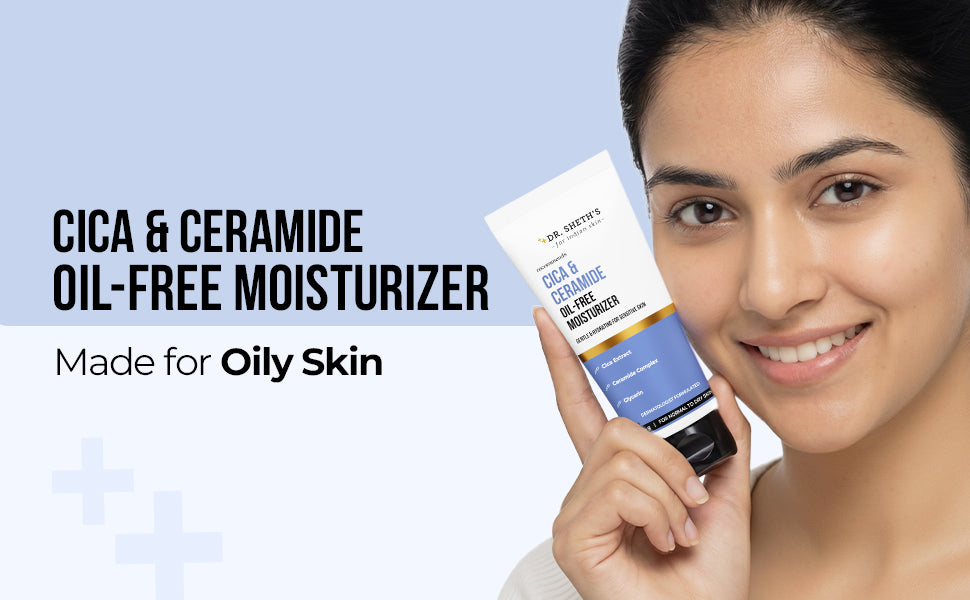 Dr. Sheth's Cica & Ceramide Oil-Free Face Moisturiser - 50g - 1