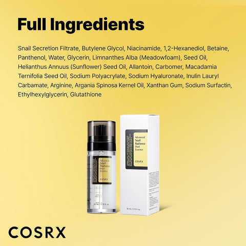 COSRX Advanced Snail Radiance Dual Essence 80ml - Image 8