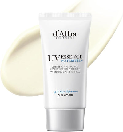 d'Alba Waterfull Essence Lightweight Sunscreen SPF50+ PA++++ UVA & UVB Protection, 24 hours moisturizing, Anti-aging effect 50ml