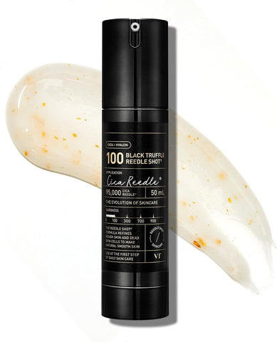 VT COSMETICS Black Truffle Reedle Shot 100, Premium Spicule Microneedling Serum with 24K Gold for Skin Elasticity, Deep Nourishment, Exfoliation & Smooth Glass Skin, Korean Skincare, 1.69 fl oz