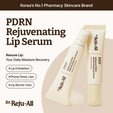 Dr.Reju-All Advanced PDRN Rejuvenating Lip Serum - Hydrating Lip Balm with Lipozip PDRN for Glowy, Dewy Lips - Gentle Exfoliating & Smoothing Lip Moisturizer - Hibiscus & Lactic Acid - 10ml - Image 2