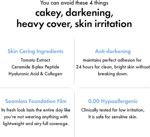 AMUSE Ceramic Skin Perfector Cushion Foundation (01 PORCELAIN) | Long-lasting, Lightweight, Semi-matte, Flawless Coverage, Hypoallergenic, Vegan, Korean Beauty (15g / 0.52oz.) - Image 8