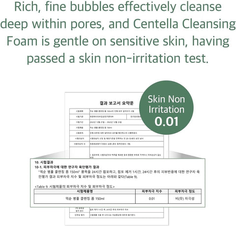 mixsoon Centella Cleansing Foam - Low pH Cleansing and Balanced Face, Removes Impurities & Makeup Without Drying, Hydrating Formula 150ml Korean Glass Skin Care - Image 6