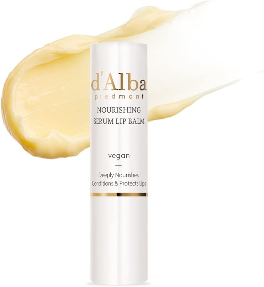 d'alba Piedmont Italian White Truffle Nourishing Serum Lip Butter, Vegan Skincare, Hydrating Lip Care with White Truffles for All Skin Types, Glowy Finish, Safe for Sensitive Skin…