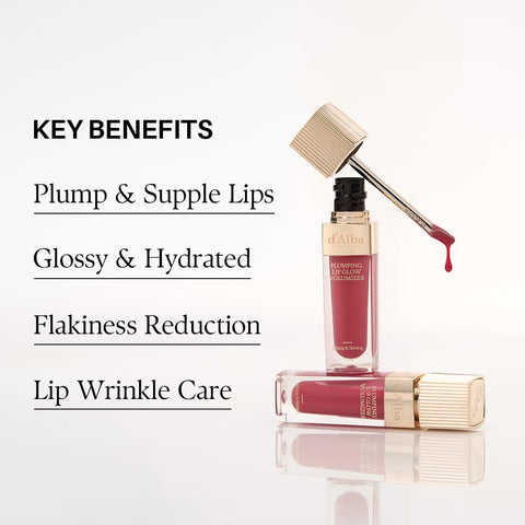 d'alba Piedmont Plumping Lip Glow Mood Volumizer, Moisturising Lip Lamp with Vegan Ceramide, Vitamin C and E, Fuller Lips, Voluminous Lip Gloss, Shiny Finish, Feeble Pink (4 - Image 4