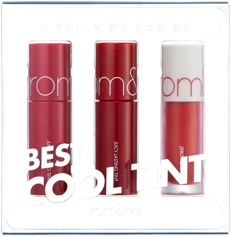 rom&nd Best Tint Edition Mini Set 02 Cool Tone Pick, Natural Color, Moisturizing Lips, Intense Pigment, Long Lasting, Glossy & Vivid, MLBB, Non-Sticky, Plumpy Lips, Syrupy Finish, Kissable Lips