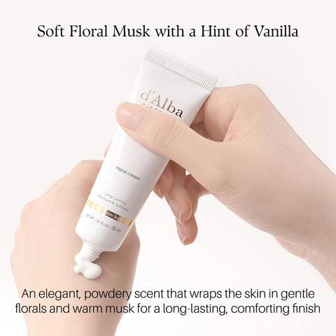 d'Alba White Truffle Nourishing Hand Serum in Cream Deep Nourish & Soft Finish Hand Care for Dry Skin with Shea Butter & Hyaluronic Acid, Velvet Touch & Elegant Floral Musk Scent 30ml - Image 5
