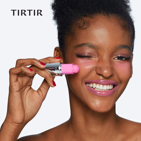 TIRTIR Mood Glider Lip & Blush Stick #01 Peach Mingle, 0.13 oz - Image 2