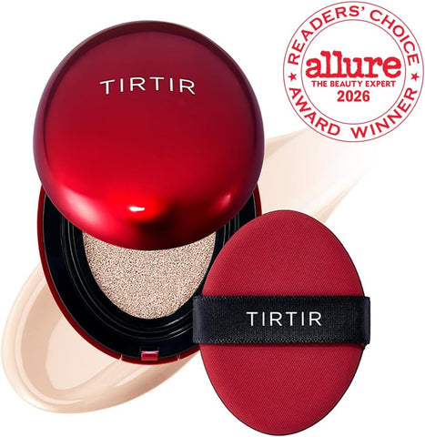 TIRTIR Mask Fit Red Cushion Foundation | Japan's No.1 Choice for Glass skin, Long-Lasting, Lightweight, Buildable Coverage, Semi-Matte (15C Fair Porcelain, 18g (Pack of 1)) - Image 2