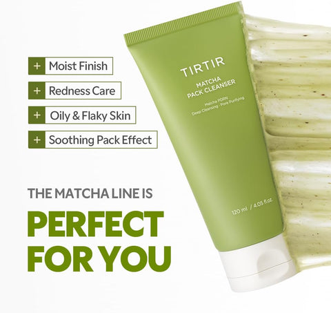 TIRTIR Matcha Pack Cleanser - 2-in-1 Pore Cleanser with Deep Cleansing & AHA Exfoliation, Against Blackheads and Sebum, Matcha PDRN, for Sensitive Skin - Image 6
