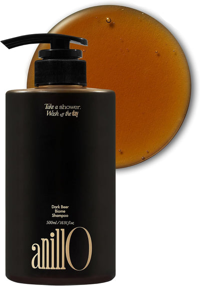 Dark Beer Biome Shampoo - Vegan Thicker Hair & Sclap Care with Caffeine & Green Mint Complex for Volumizing Hair- Deep Cleansing, Oil Control & Cooling Effect, Sulfate-Free 500 ml / 16.9 fl oz