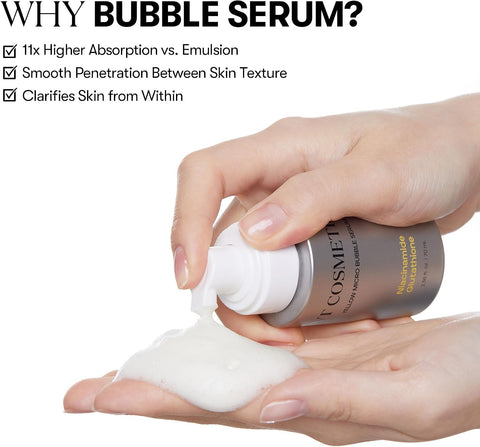 VT COSMETICS Bubble Serum with Niacinamide and Glutathione for Skin Brightening and Hydration, 2.36 fl. oz. - Image 4