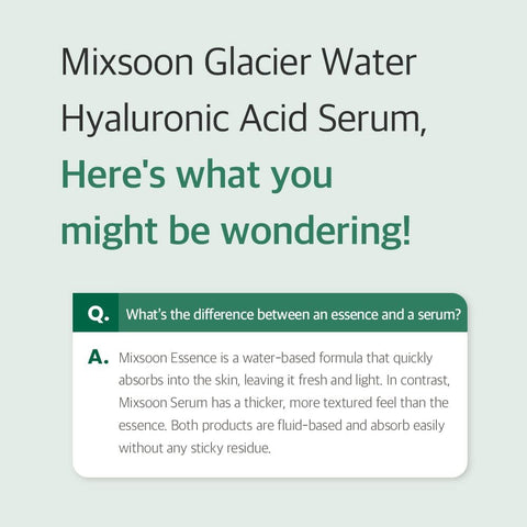 mixsoon Essential Glass Skin Duo Set moisturizer korean skin care(Bean Essence + Glacier Water Hyaluronic Acid Serum) - Image 2