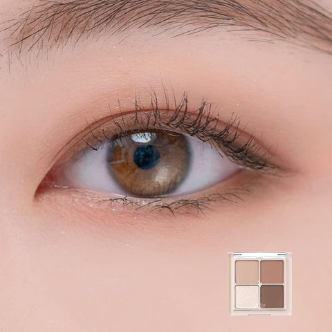 rom&nd Better Than Eyes N Series (N01 Dry Willow Flower) Korean Eye Shadow Mini Palette 4 Essential basic Shades - Image 3