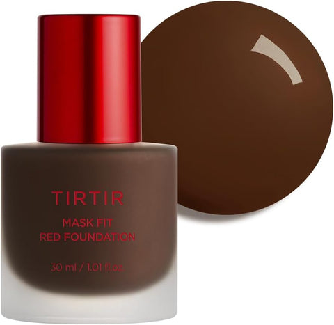 TIRTIR Mask Fit Red FoundationㅣLong Lasting Flawless Coverage, Energy Essence, Lightweight, Hydrating, Pore-Blurring, Breathable Satin Finish, Makeup, Radiant Skin, #51N Fudge, 1.01 Fl Oz