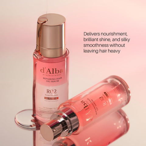 d'Alba Professional Repairing Hair Oil Serum Lightweight Leave-In Oil for Dry, Damaged Hair, Deep Nourish & Gloss Finish with Keratin Complex & Amino Acids, Vegan formula 75ml - Image 2