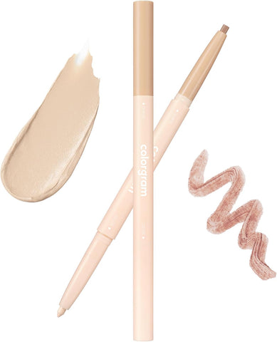 COLORGRAM All in One Agegyo Sal(Eye Bags) Makeup Eyeshadow 3 Colors - True Beauty K-Drama Makeup, Intense Color with Smooth Texture, Rich Cream Formula, (03 Real Tone)
