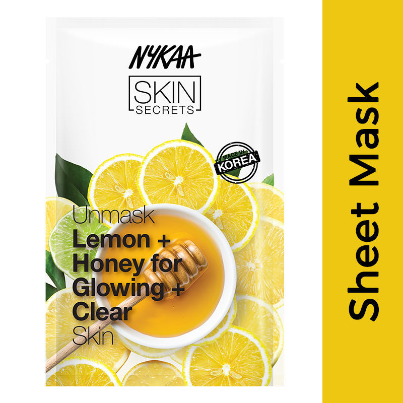 Nykaa Skin Secrets Sheet Mask - Lemon & Honey - Single Pack - Image 2