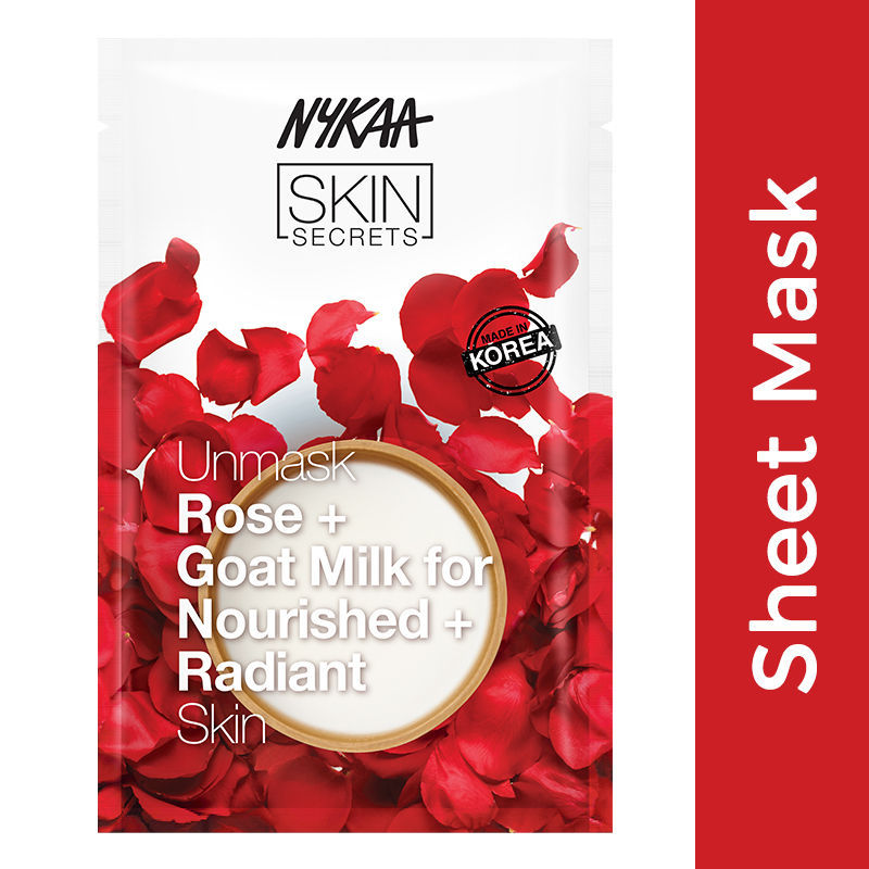 Nykaa Skin Secrets Rose & Goat Milk Sheet Mask - Hydrating, 1 Pack - Image 2