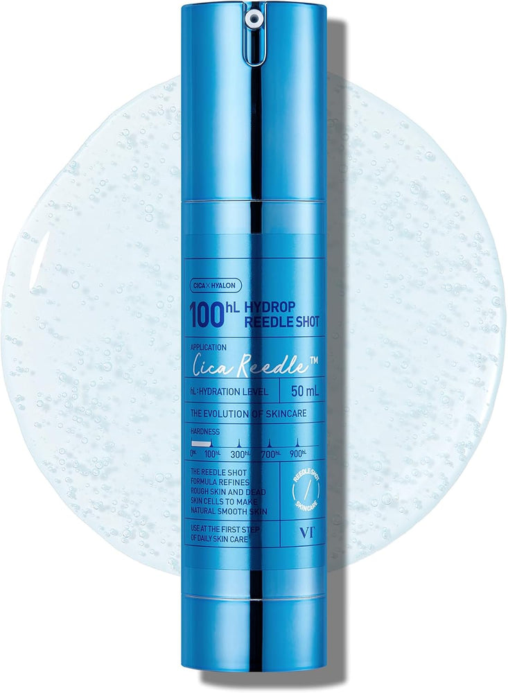 VT COSMETICS Hydrop Reedle Shot 100hL, Hyaluronic Acid Microneedling Serum, Intensive Hydrating & Moisturizing Exosome, Soft & Glass Skin, Korean Skin Booster1.69 Fl Oz.(50ml)