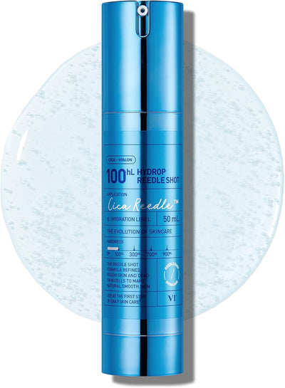 VT COSMETICS Hydrop Reedle Shot 100hL, Hyaluronic Acid Microneedling Serum, Intensive Hydrating & Moisturizing Exosome, Soft & Glass Skin, Korean Skin Booster1.69 Fl Oz.(50ml)