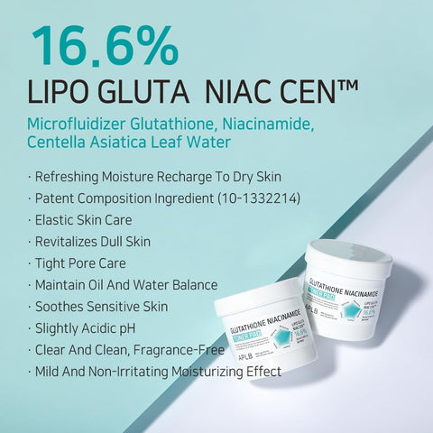APLB Glutathione Niacinamide Toner Pad | LIPO GLUTA NIAC CEN™ 16.6% 3.38 FL.OZ/Korean Skin Care Dual Surface Toner Pads Long Lasting Moisturising Makeup Remover Por - Image 3