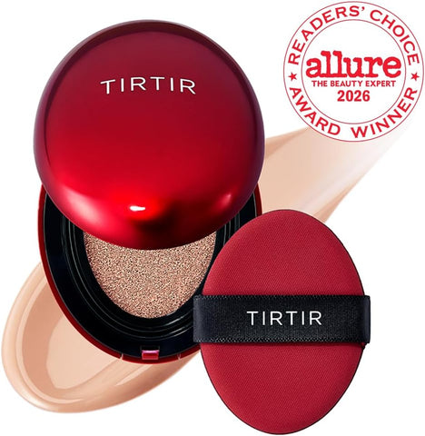 TIRTIR Mask Fit Red Cushion Foundation | Japan's No.1 Choice for Glass skin, Long-Lasting, Lightweight, Buildable Coverage, Semi-Matte (22C Peach Beige, 18g (Pack of 1)) - Image 2