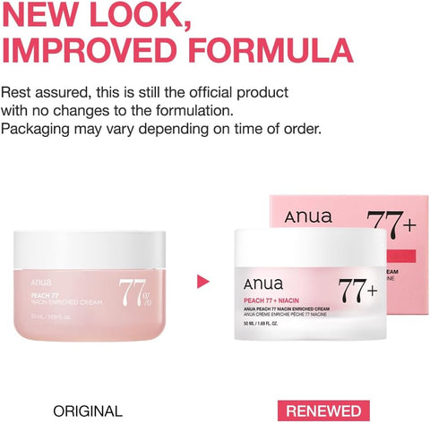 Anua Peach Niacinamide Cream, Face Moisturizer for Dry Skin with Vitamin B12, Collagen, Ceramide, Panthenol, Korean Skin Care for Glass Skin (50ml, 1.69 fl.oz.) - Image 2