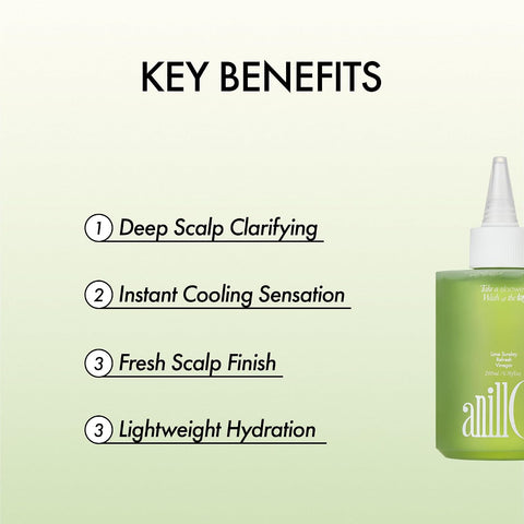 Lime Sunday Refresh Hair Vinegar with Vitamin C, Vinegar, Green Mint for Deep Cleansing Oily Scalp and Reducing Oil Production, Lime Citrus Scent, Silicone, Sulfate & Paraben Free (200ml / 6.76 fl.Oz) - Image 5