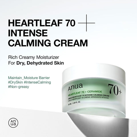 ANUA Heartleaf 70 Intense Calming Cream with Ceramide, Panthenol, Heartleaf extract, Korean Skin care - (50ml /1.69Fl. Oz) (Heartleaf Cream) - Image 3