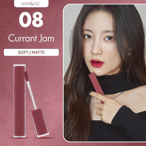 rom&nd BLUR FUDGE TINT | matte lipstick| light weight| cream type| super stay| k-beauty| highly pigment|moisturizing,0.17oz (08 CURRENT JAM) - Image 2