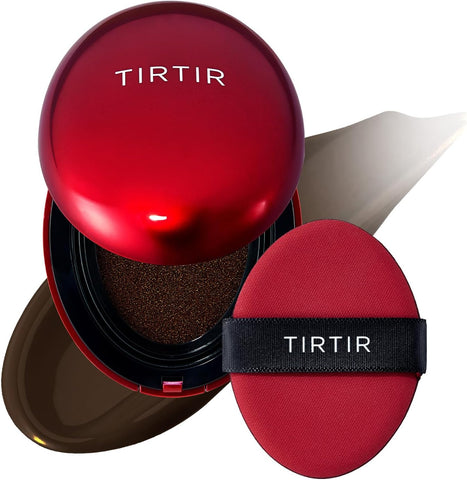 TIRTIR Mask Fit Red Cushion Foundation | Japan's No.1 Choice for Glass skin, Long-Lasting, Lightweight, Buildable Coverage, Semi-Matte (55N Espresso, 18g (Pack of 1))
