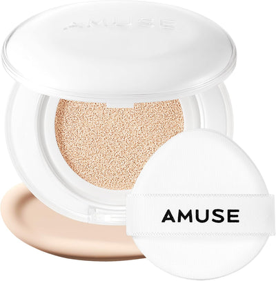 AMUSE Ceramic Skin Perfector Cushion Foundation (1.5 NATURAL) | Long-lasting, Lightweight, Semi-matte, Flawless Coverage, Hypoallergenic, Vegan, Korean Beauty (15g / 0.52oz.)