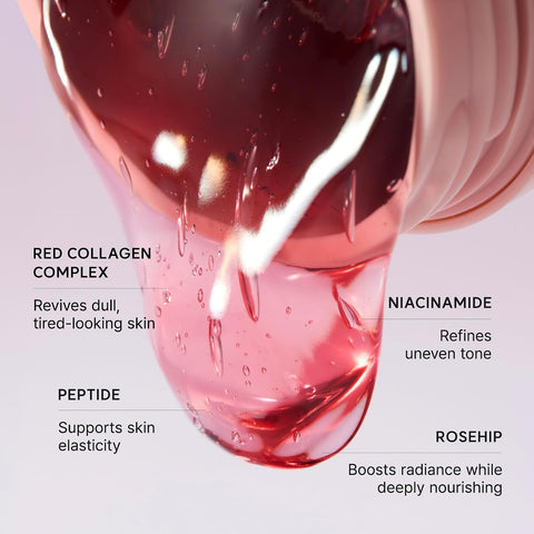 Arencia Overnight Red Smoothie Face Mask Serum, Glowing & Soothing with 30% red collagen, Niacinamide, Peptide, Vitamin E - Image 5
