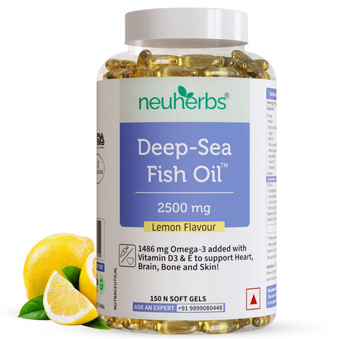 neuherbs Deep-Sea Fish Oil Lemon Flavour softgels 30