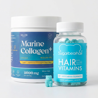 Valeo Marine Collagen - Japanese Collagen Peptides Unflavored 208 gm, 8 g per serving - Pack of 2