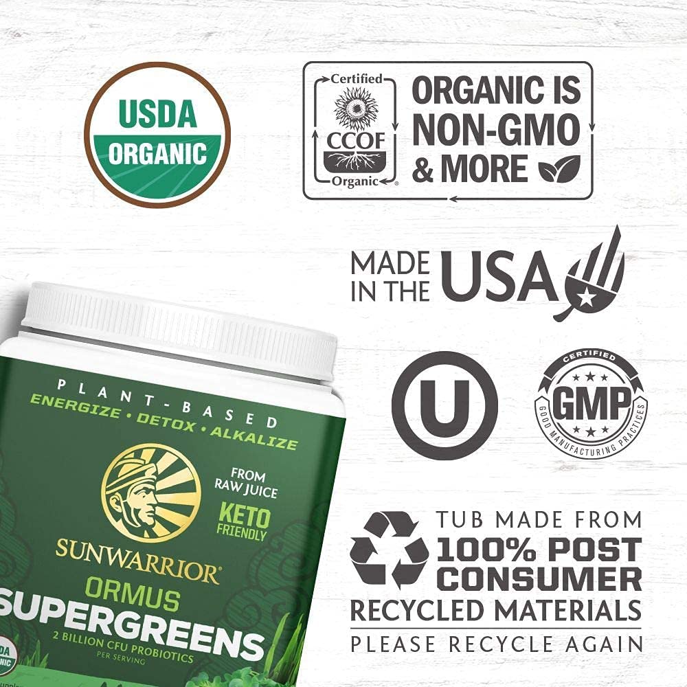 Sunwarrior Supergreens - Mint Flavour, Functional Drink Powder, 225g - Image 2