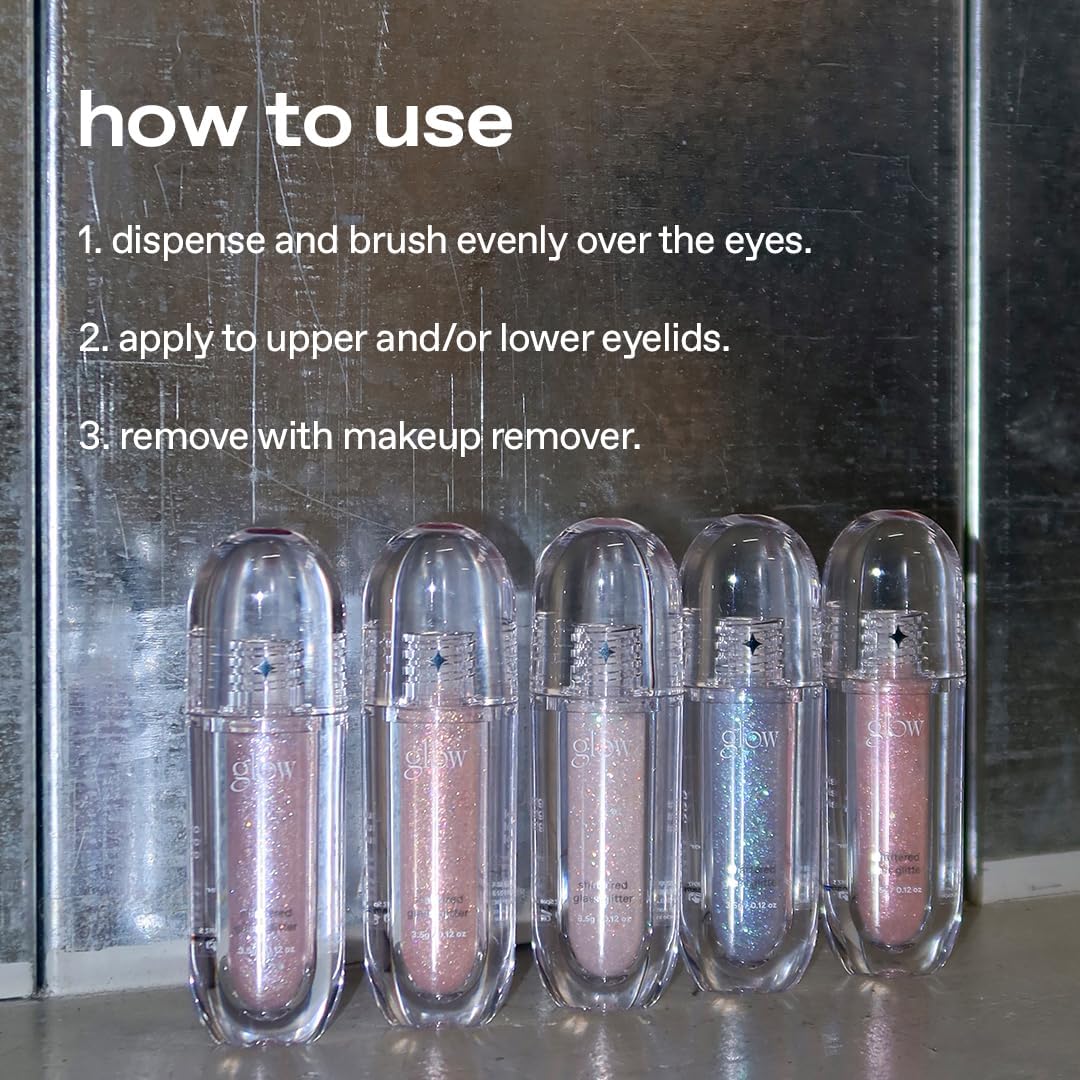 Glow Shattered Glass Eye Glitter - Metallic Shimmer, Long-Lasting, 3.5g