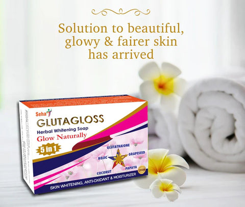 Glutagloss Herbal Soap and Glutagloss Tablet Combo