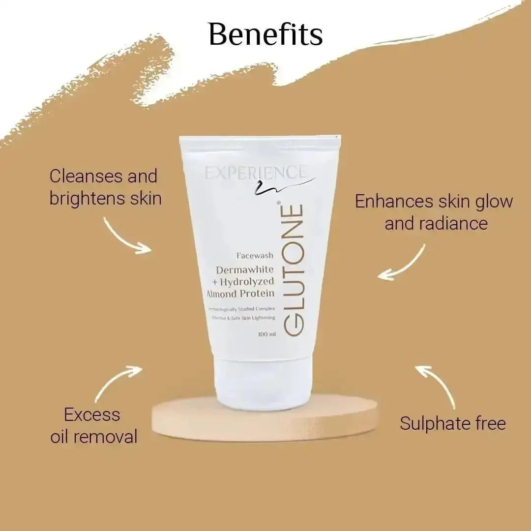 Glutone Face Cleanser with DermaWhite & Hydrolyzed Almond Protein - 100 ml - Image 5