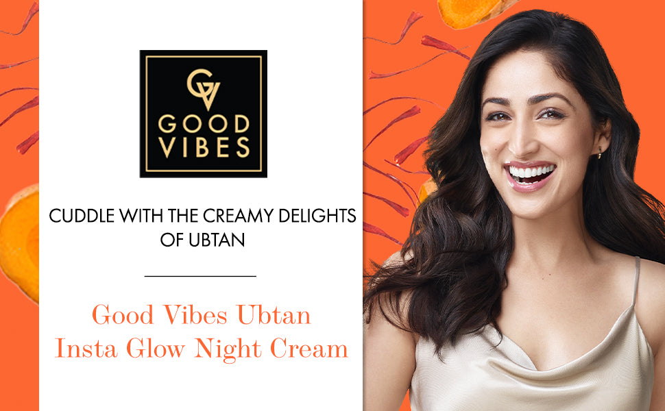 Good Vibes Ubtan Insta Glow Night Cream - Face Moisturiser, 50g - 1