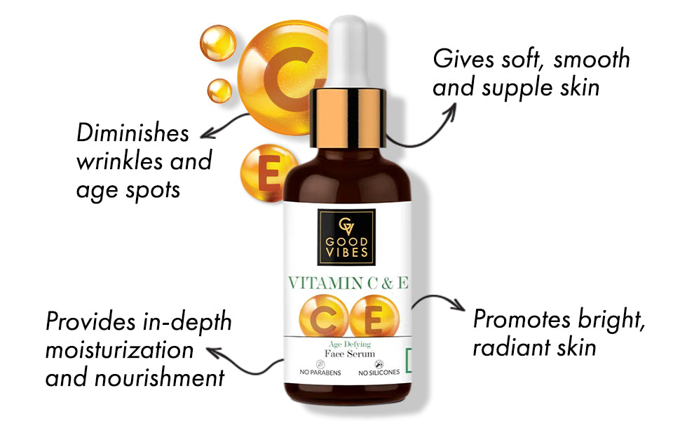 Good Vibes Vitamin C & E Age Defying Serum - 30ml - 2