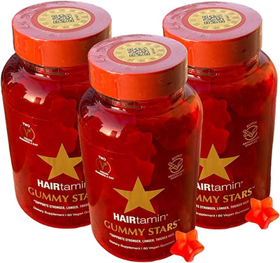 Hairtamin Gummy Stars Hair Vitamin - Vegan Gummies, 60 Count - Image 8