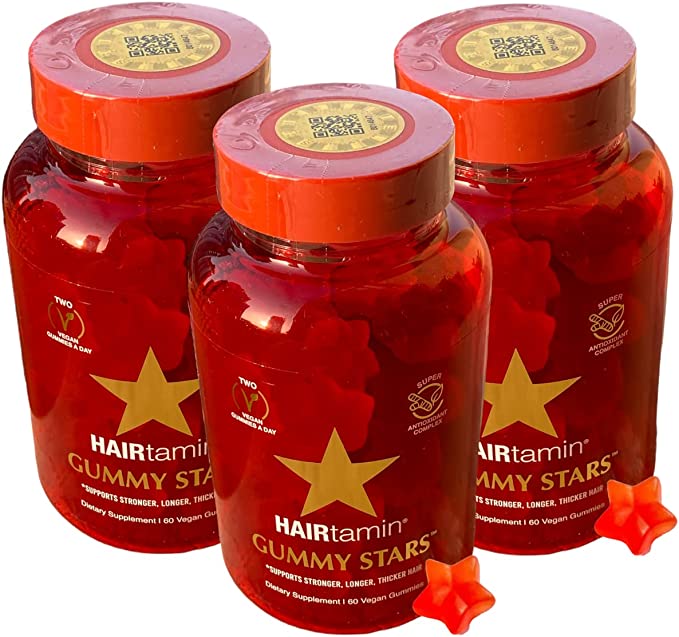 Hairtamin Gummy Stars Hair Vitamin - Vegan Gummies, 60 Count - Image 8