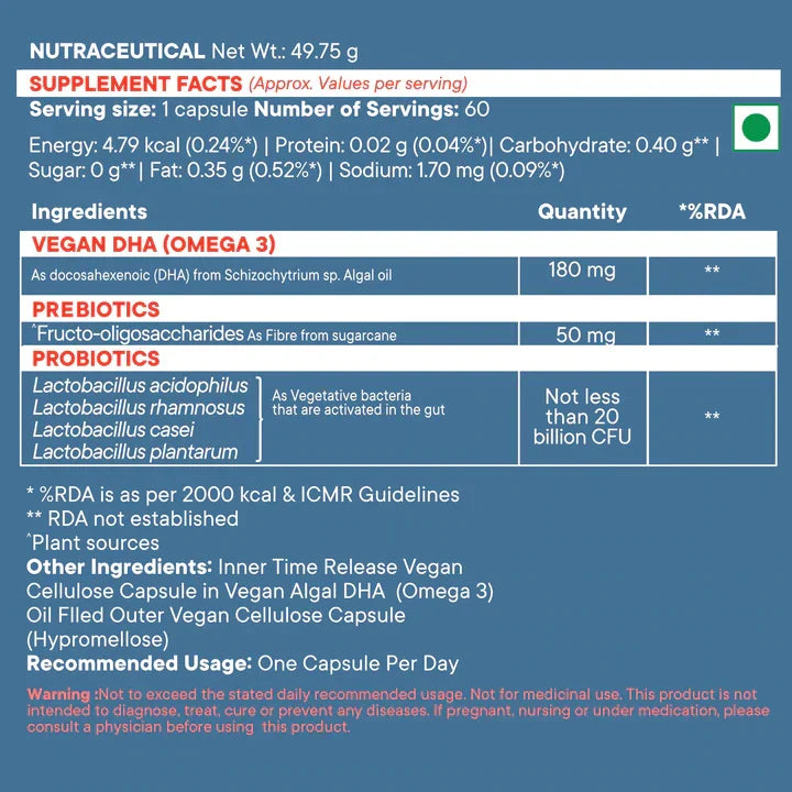 Wellbeing Nutrition Slow Gut Health Capsules, Probiotics, 60 Count - Image 5