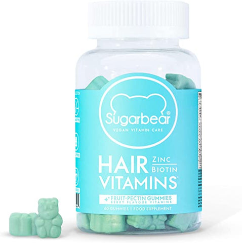KAPIVA Hairfall Ease Gummies for Women + SugarBear Hair Vitamins, 60 Vegan Gummies