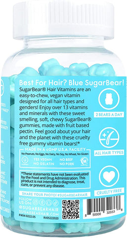 KAPIVA Hairfall Ease Gummies for Women + SugarBear Hair Vitamins, 60 Vegan Gummies