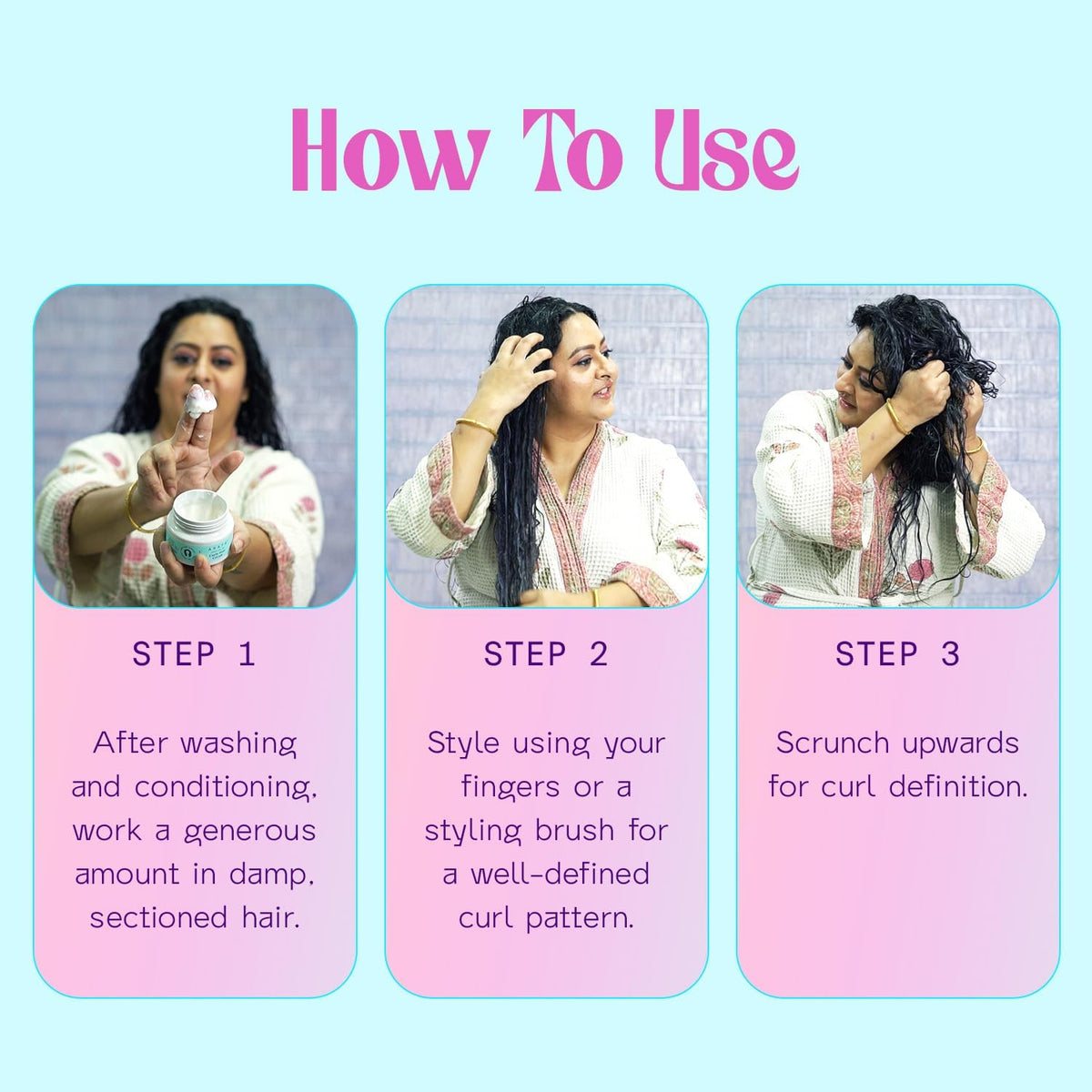 Arata Curly Hair Cream - Styling and Colour - 100g - Image 3