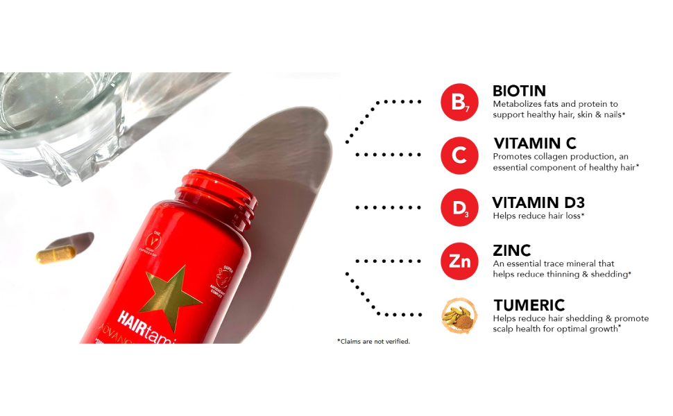 Hairtamin Hair Growth & Loss Vitamins - 30 Capsules - 2